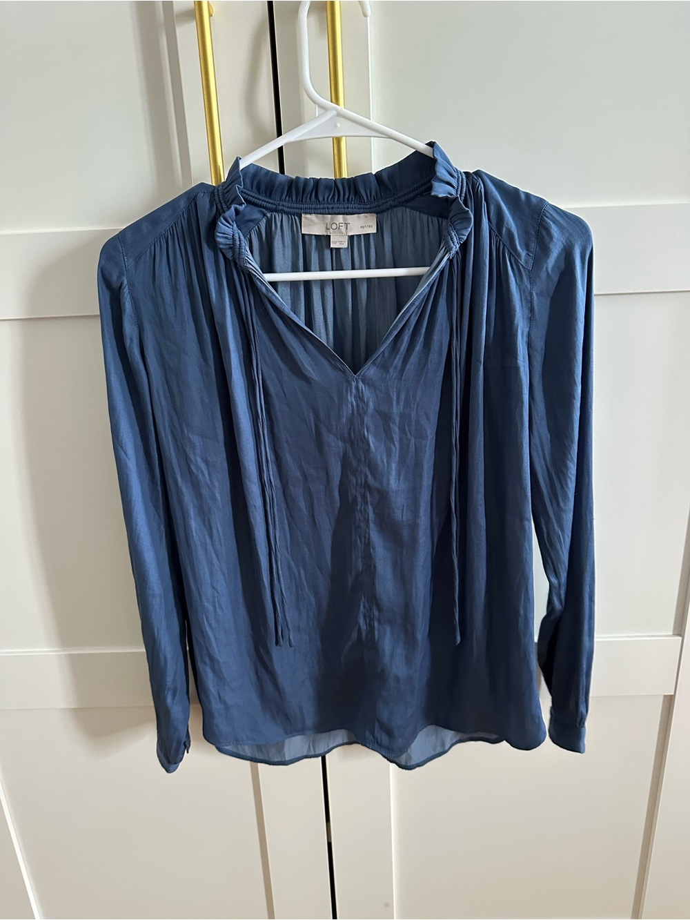 Loft Blue Silky Blouse